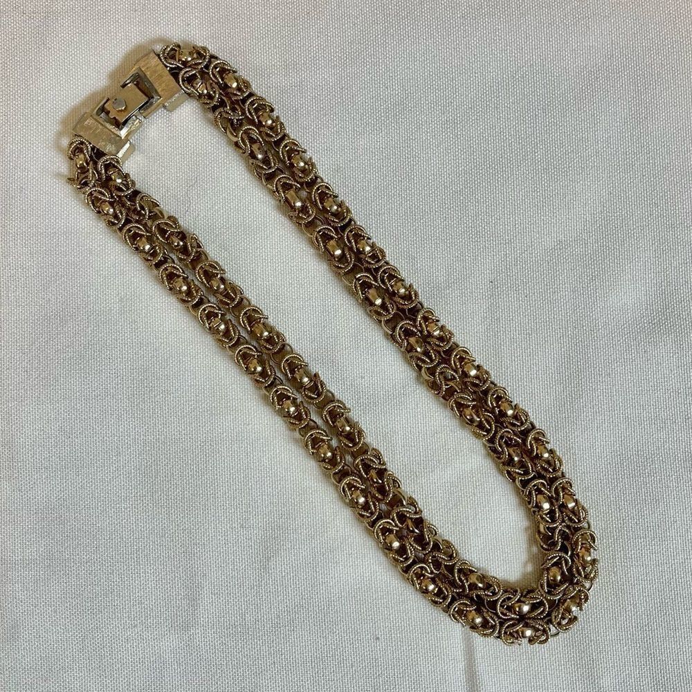 Vintage Gold Chain Necklace Choker - Picture 4 of 7